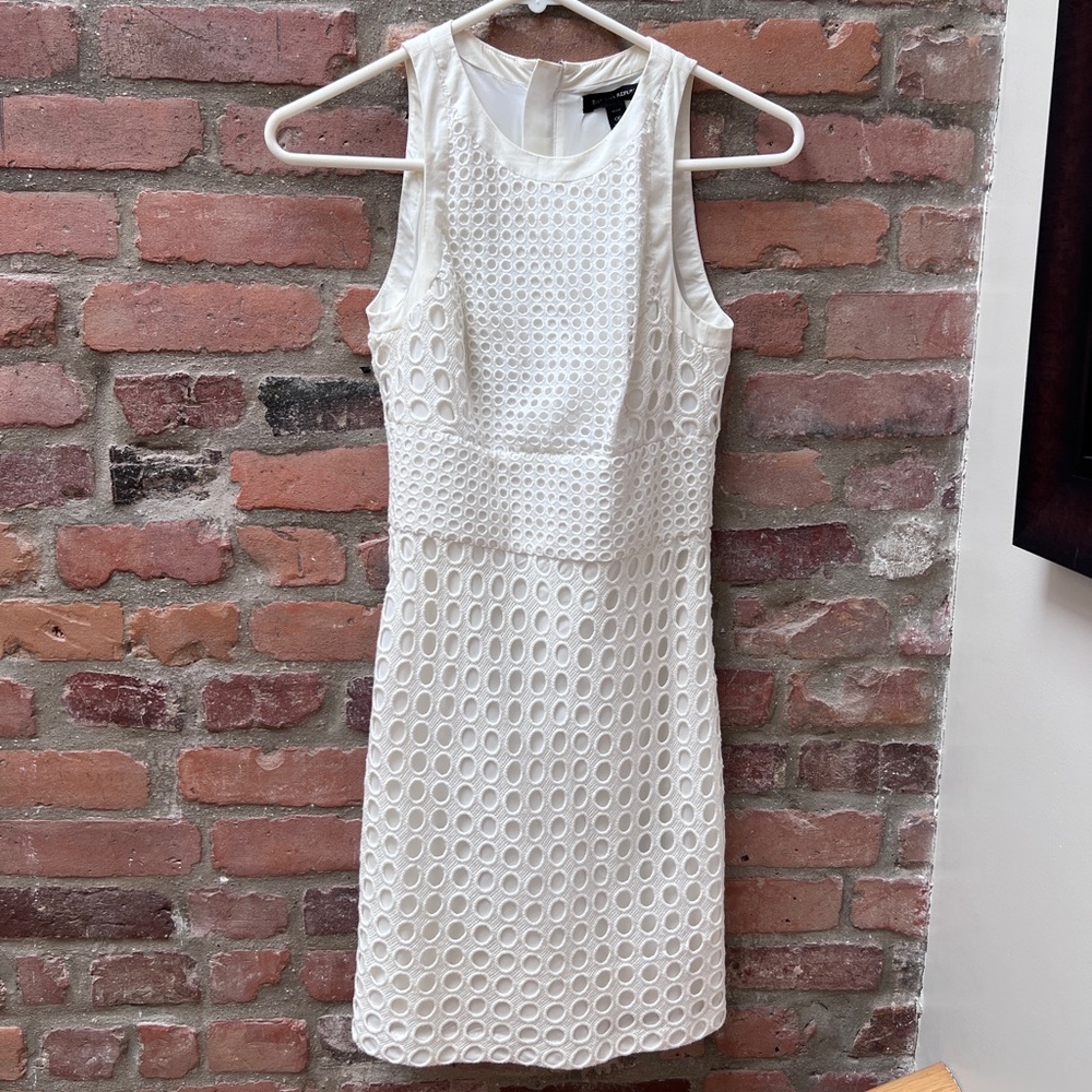 Banana Republic Cream Ribbed Halter Midi Dress